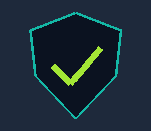 A shield with a check mark